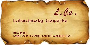 Latosinszky Cseperke névjegykártya